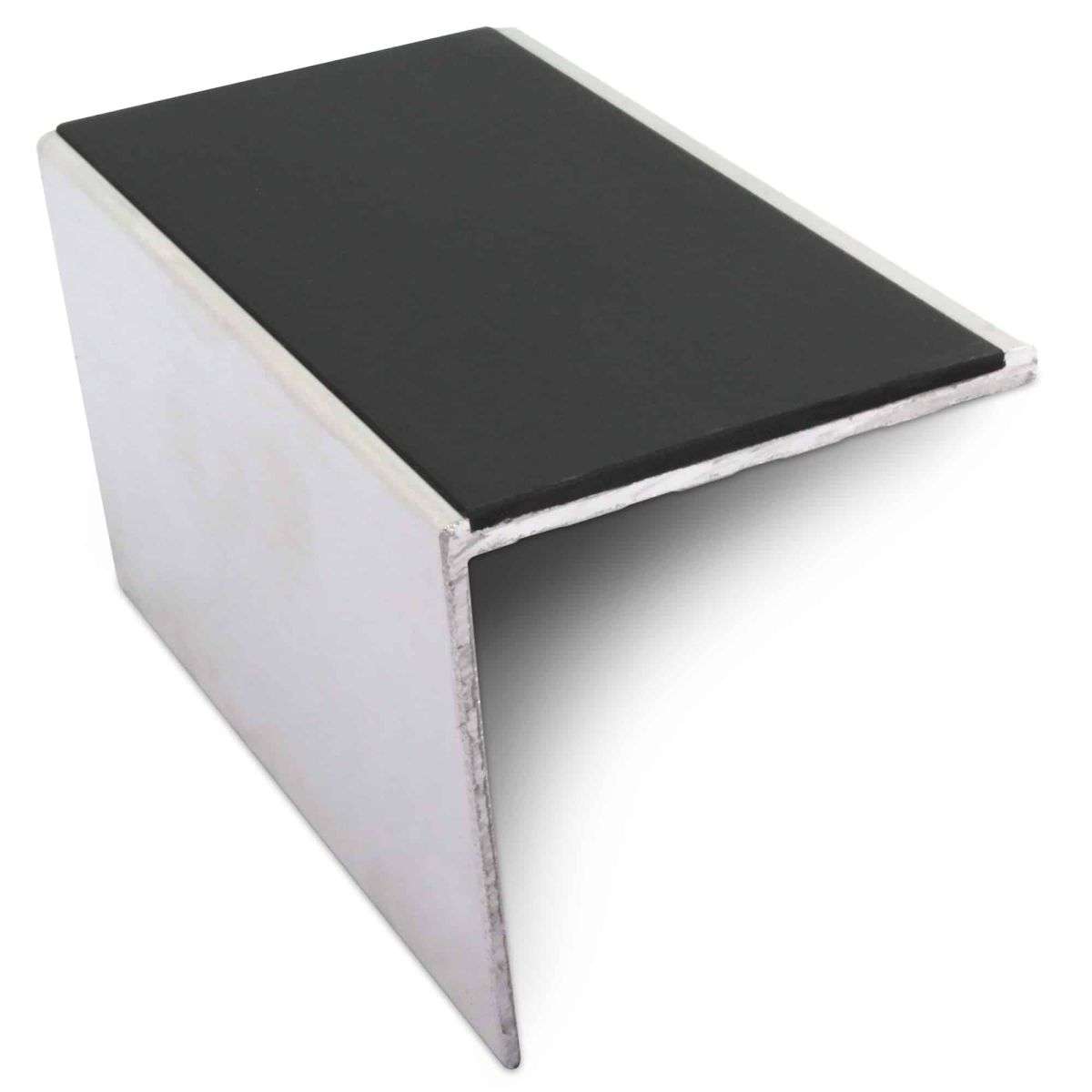 NSL19 Aluminium Non Slip Stair Nosing Edge Trim 56 x 55mm DDA Compliant with PVC Insert