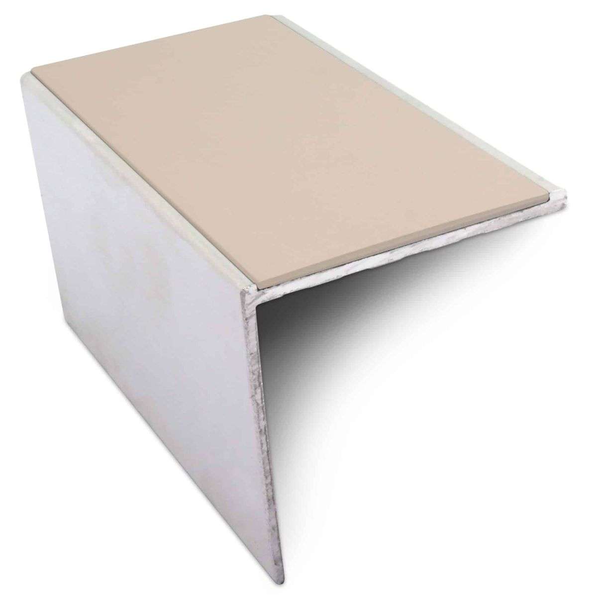 NSL19 Aluminium Non Slip Stair Nosing Edge Trim 56 x 55mm DDA Compliant with PVC Insert