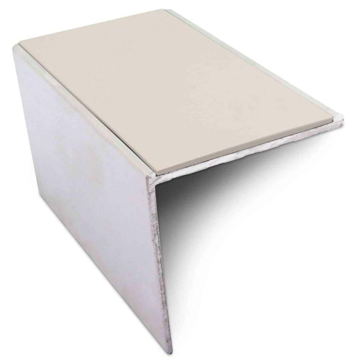 NSL19 Aluminium Non Slip Stair Nosing Edge Trim 56 x 55mm DDA Compliant with PVC Insert