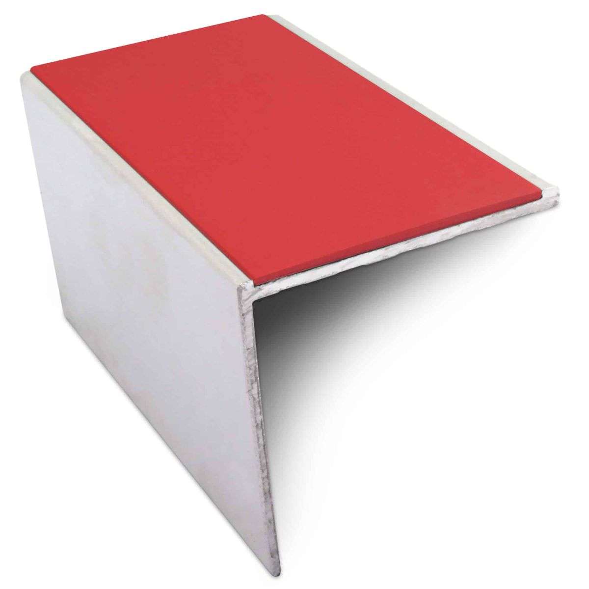 NSL19 Aluminium Non Slip Stair Nosing Edge Trim 56 x 55mm DDA Compliant with PVC Insert