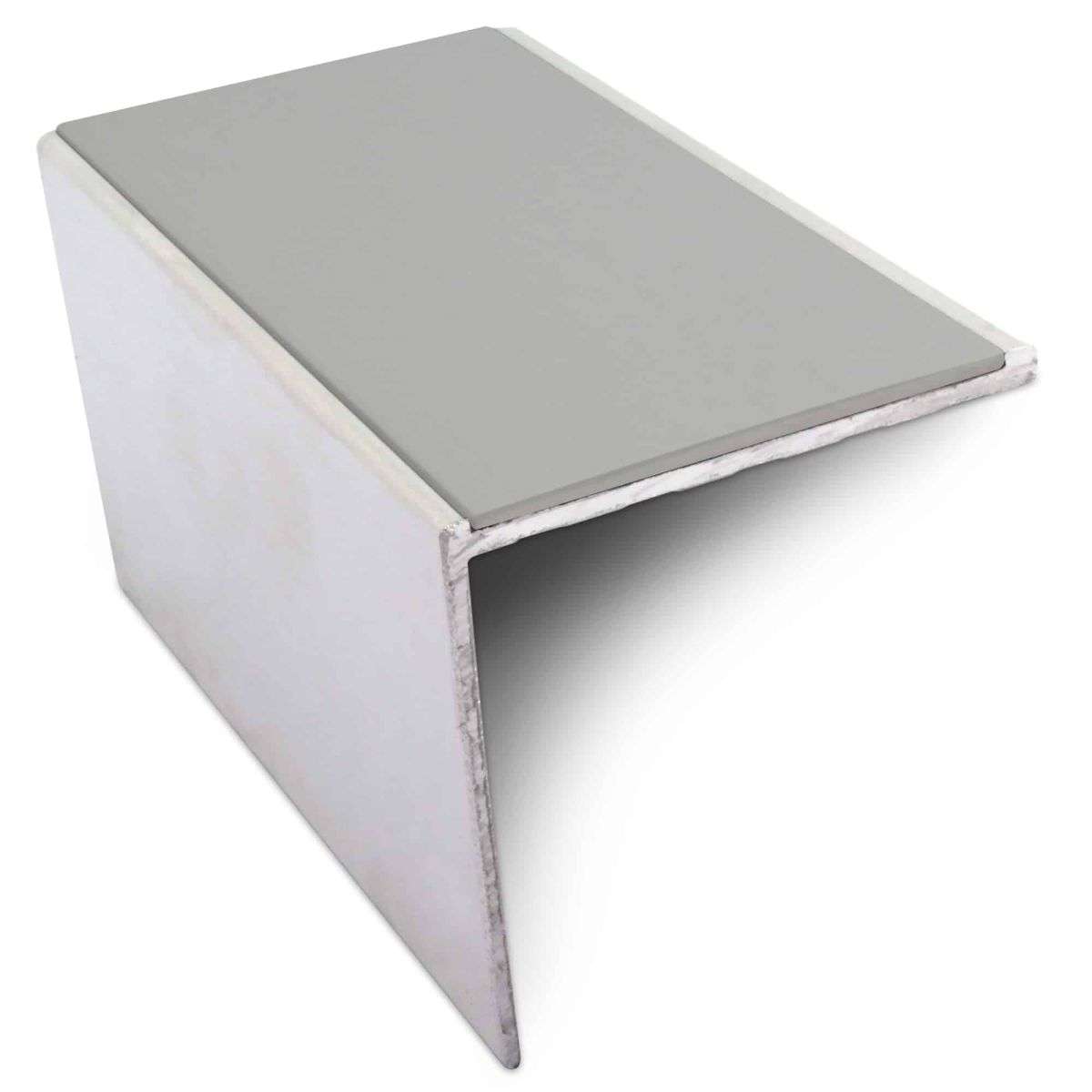 NSL19 Aluminium Non Slip Stair Nosing Edge Trim 56 x 55mm DDA Compliant with PVC Insert