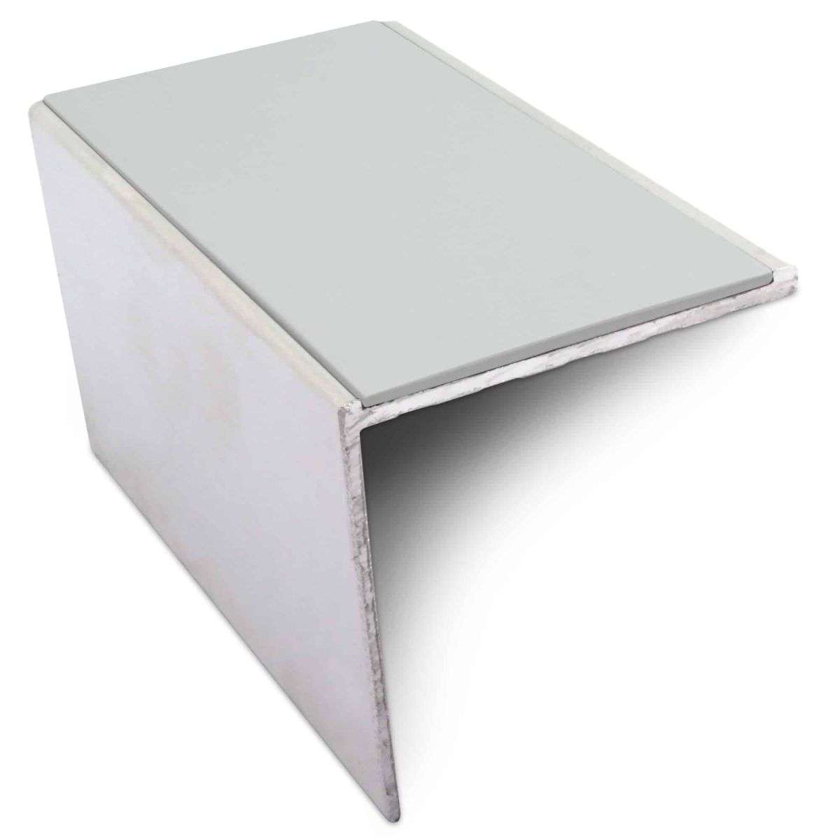 NSL19 Aluminium Non Slip Stair Nosing Edge Trim 56 x 55mm DDA Compliant with PVC Insert