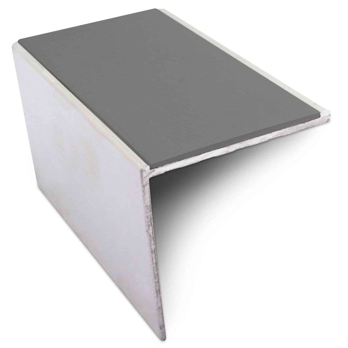 NSL19 Aluminium Non Slip Stair Nosing Edge Trim 56 x 55mm DDA Compliant with PVC Insert