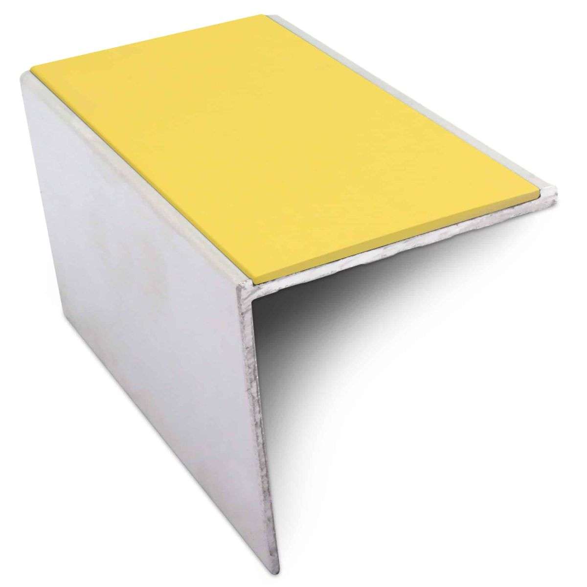 NSL19 Aluminium Non Slip Stair Nosing Edge Trim 56 x 55mm DDA Compliant with PVC Insert