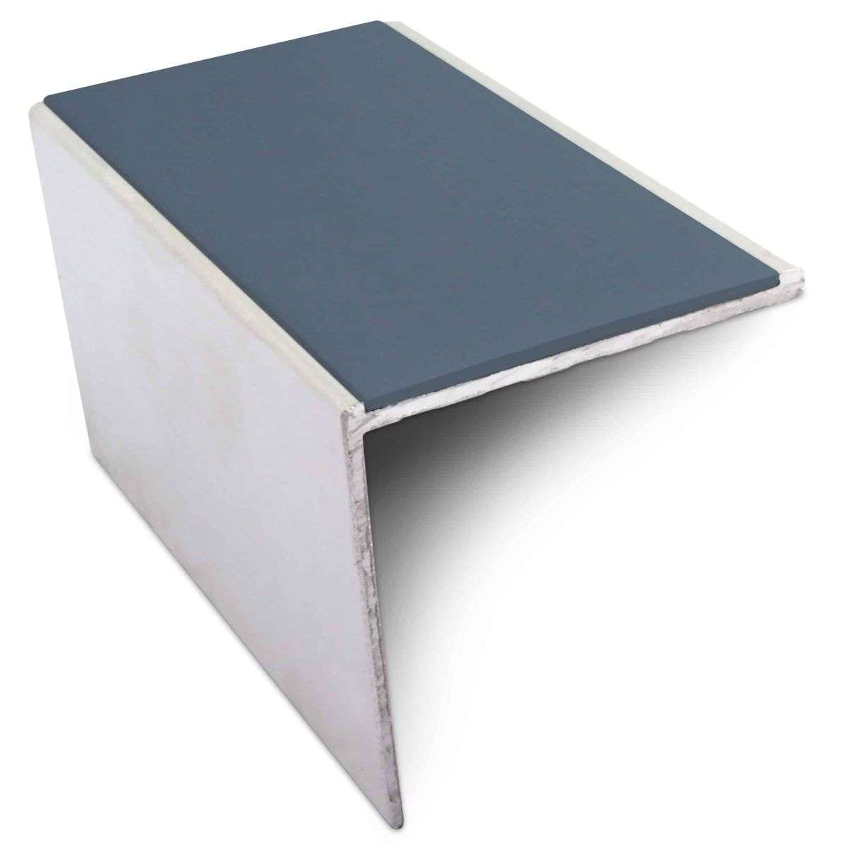 NSL19 Aluminium Non Slip Stair Nosing Edge Trim 56 x 55mm DDA Compliant with PVC Insert