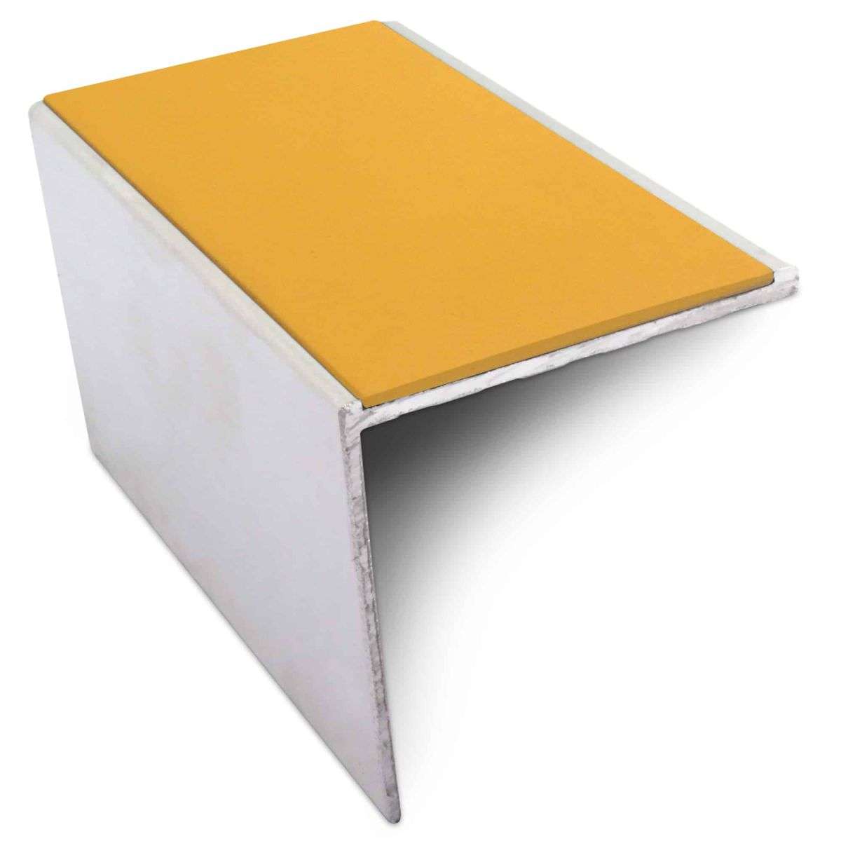 NSL19 Aluminium Non Slip Stair Nosing Edge Trim 56 x 55mm DDA Compliant with PVC Insert