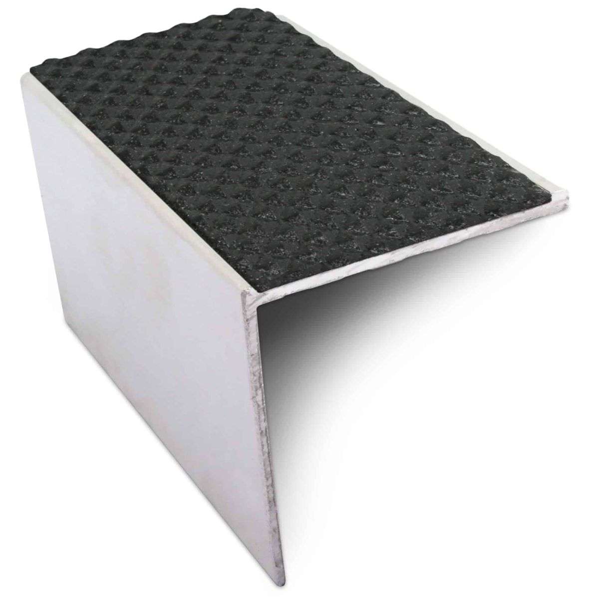 NSL19 Tredsafe Aluminium Non Slip Stair Nosing Edge Trim 56 x 55mm DDA Compliant with PVC Insert