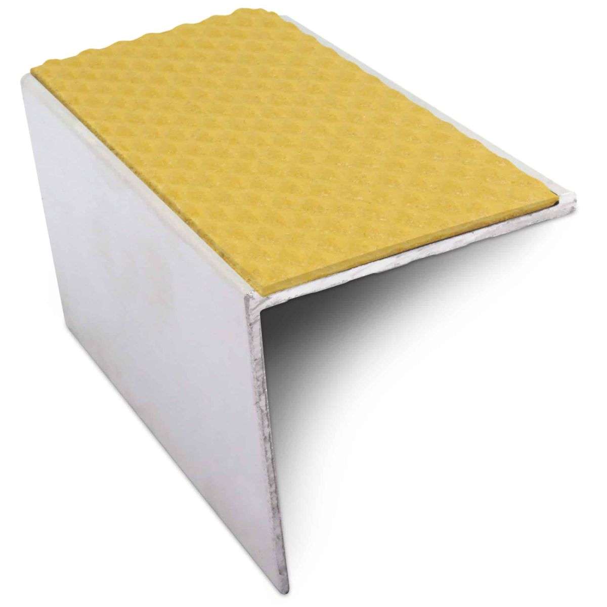 NSL19 Tredsafe Aluminium Non Slip Stair Nosing Edge Trim 56 x 55mm DDA Compliant with PVC Insert