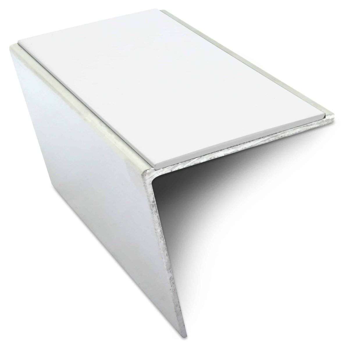 NSL20 Aluminium Non Slip Stair Nosing Edge Trim 57 x 55mm DDA Compliant with PVC Insert Rakeback