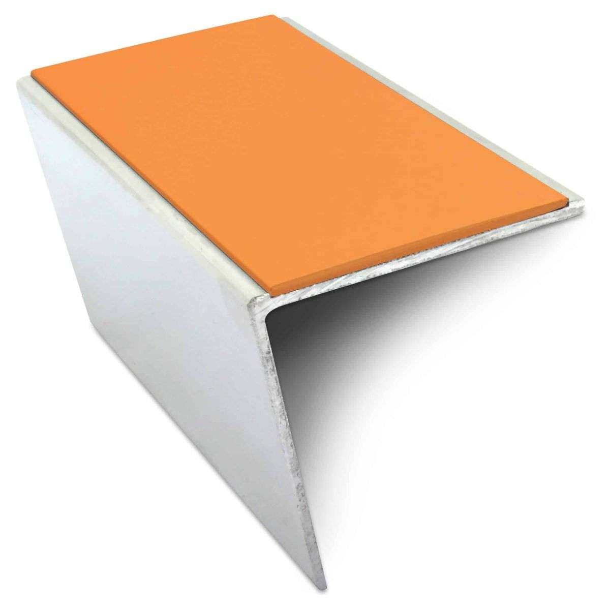 NSL20 Aluminium Non Slip Stair Nosing Edge Trim 57 x 55mm DDA Compliant with PVC Insert Rakeback