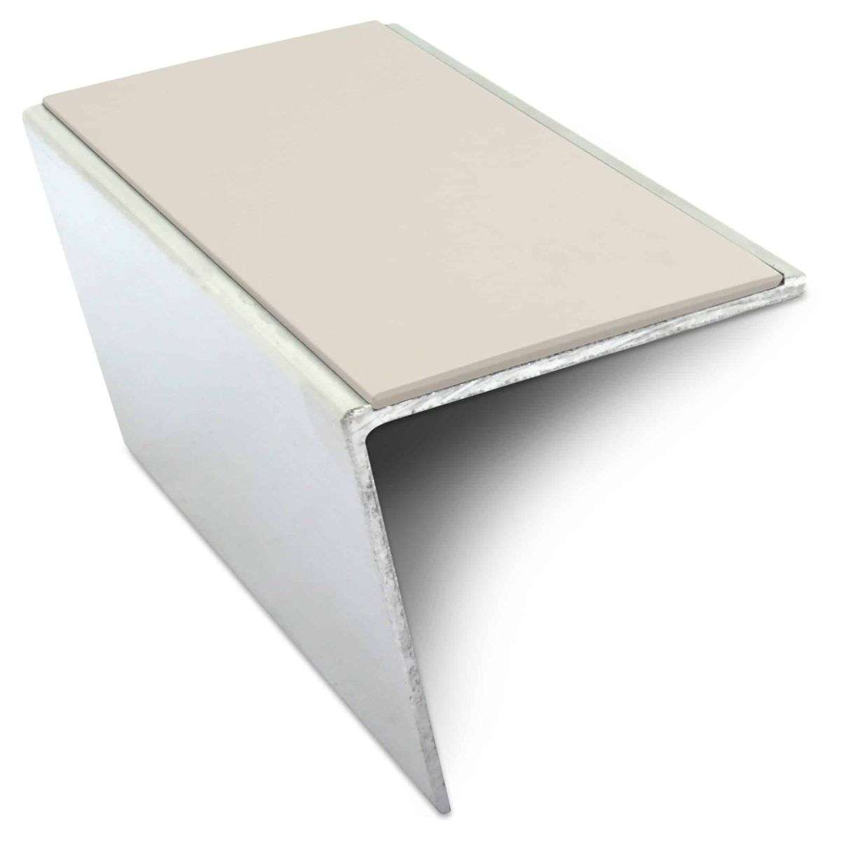 NSL20 Aluminium Non Slip Stair Nosing Edge Trim 57 x 55mm DDA Compliant with PVC Insert Rakeback