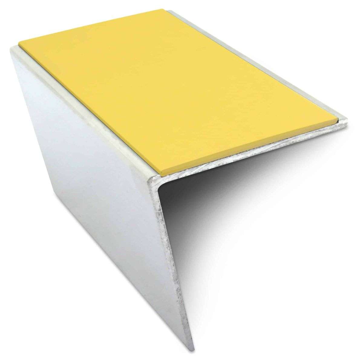 NSL20 Aluminium Non Slip Stair Nosing Edge Trim 57 x 55mm DDA Compliant with PVC Insert Rakeback