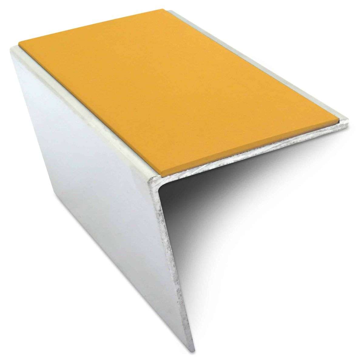 NSL20 Aluminium Non Slip Stair Nosing Edge Trim 57 x 55mm DDA Compliant with PVC Insert Rakeback