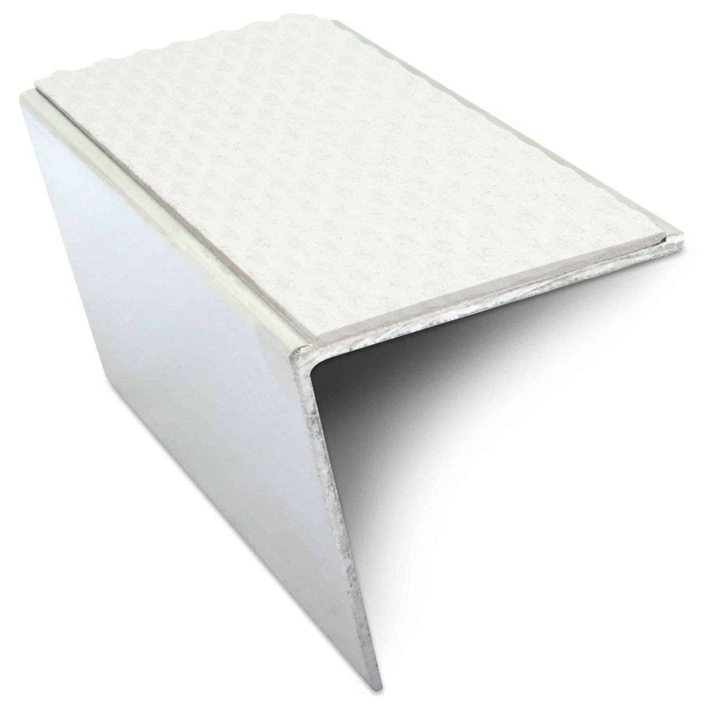 NSL20 Tredsafe Aluminium Non Slip Stair Nosing Edge Trim 57 x 55mm DDA Compliant with PVC Insert Rakeback