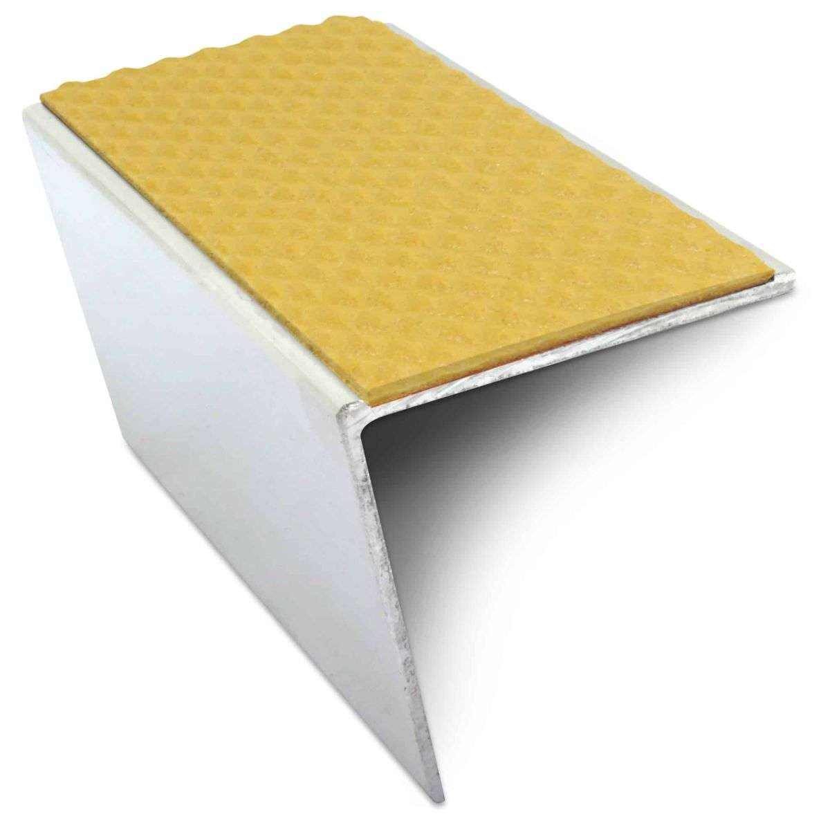 NSL20 Tredsafe Aluminium Non Slip Stair Nosing Edge Trim 57 x 55mm DDA Compliant with PVC Insert Rakeback