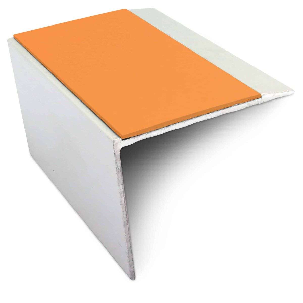 NSL21 Aluminium Non Slip Stair Nosing Edge Trim 67 x 55mm DDA Compliant with PVC Insert