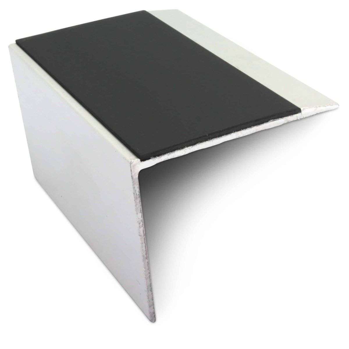 NSL21 Aluminium Non Slip Stair Nosing Edge Trim 67 x 55mm DDA Compliant with PVC Insert