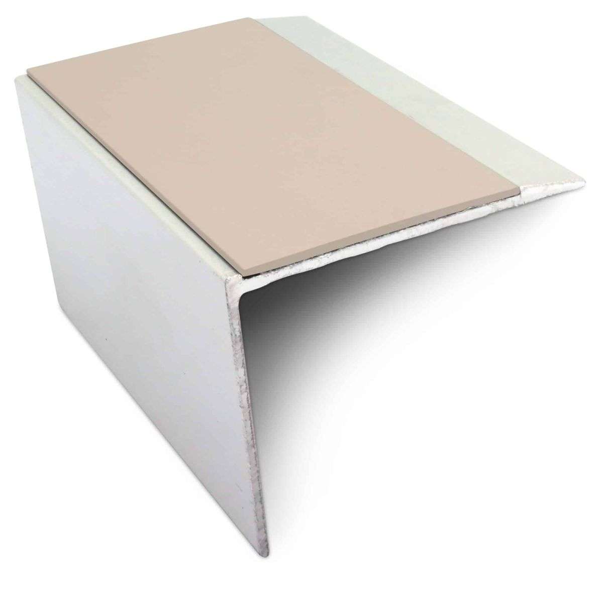 NSL21 Aluminium Non Slip Stair Nosing Edge Trim 67 x 55mm DDA Compliant with PVC Insert