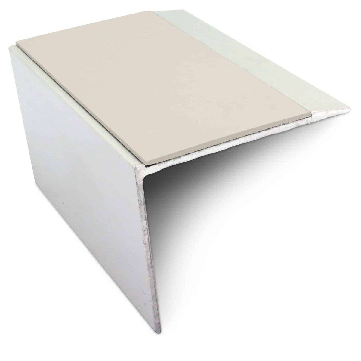 NSL21 Aluminium Non Slip Stair Nosing Edge Trim 67 x 55mm DDA Compliant with PVC Insert