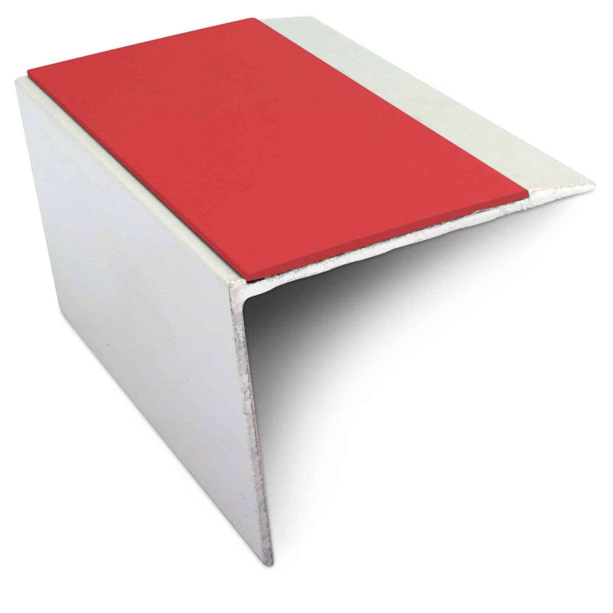 NSL21 Aluminium Non Slip Stair Nosing Edge Trim 67 x 55mm DDA Compliant with PVC Insert