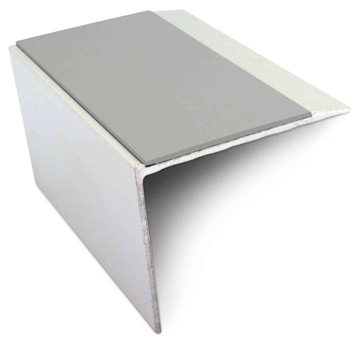 NSL21 Aluminium Non Slip Stair Nosing Edge Trim 67 x 55mm DDA Compliant with PVC Insert