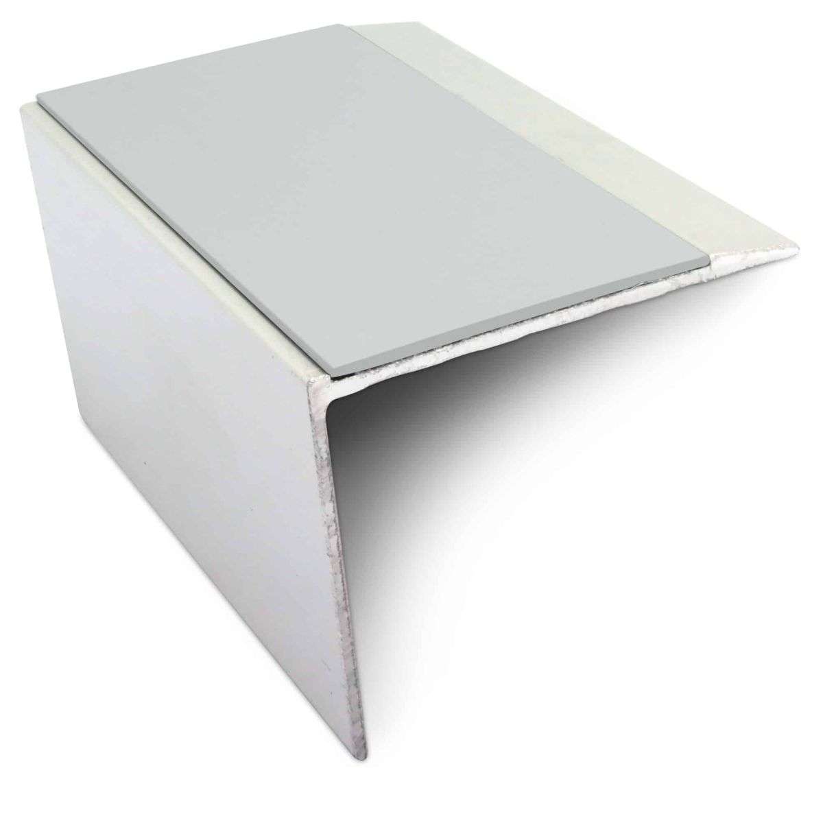 NSL21 Aluminium Non Slip Stair Nosing Edge Trim 67 x 55mm DDA Compliant with PVC Insert