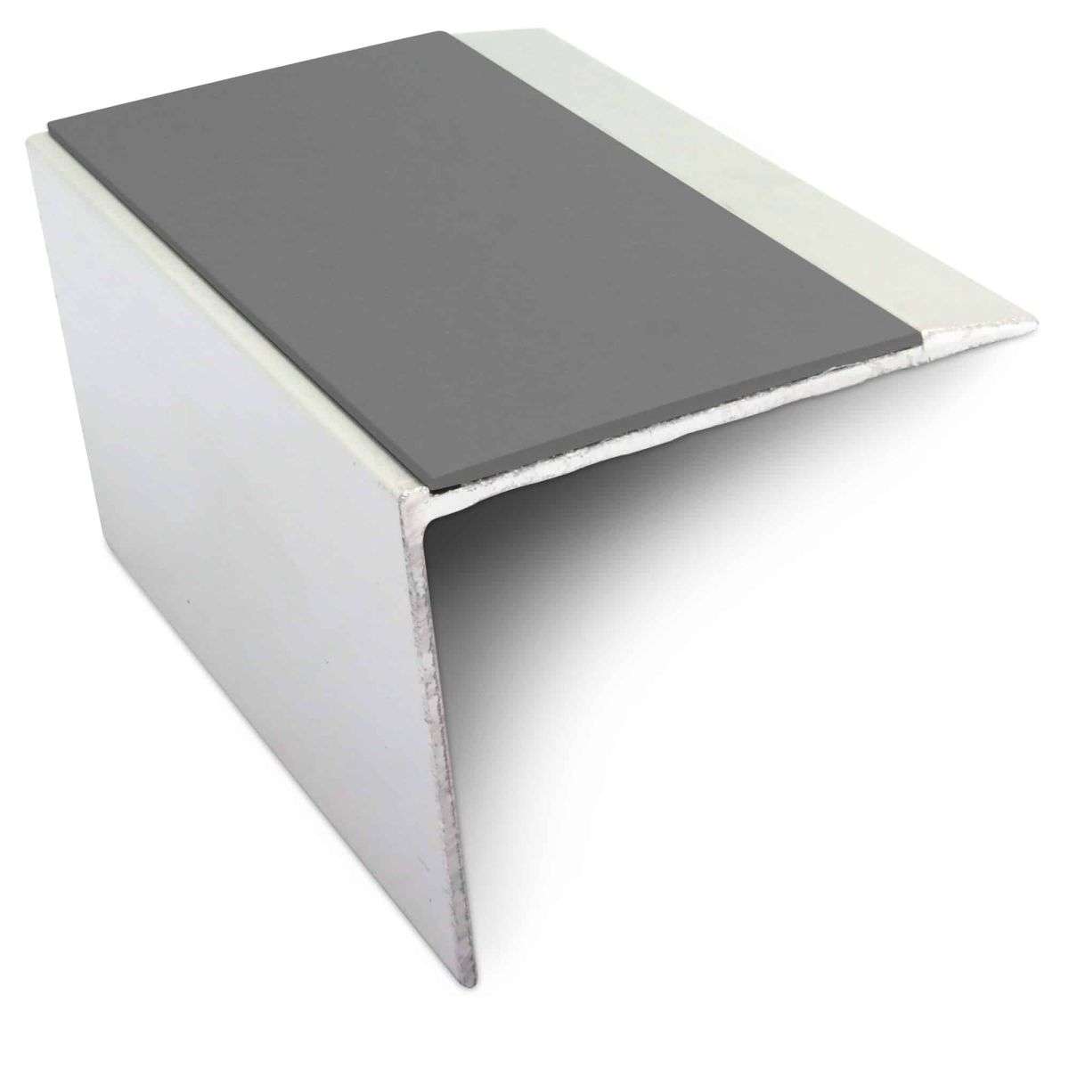 NSL21 Aluminium Non Slip Stair Nosing Edge Trim 67 x 55mm DDA Compliant with PVC Insert