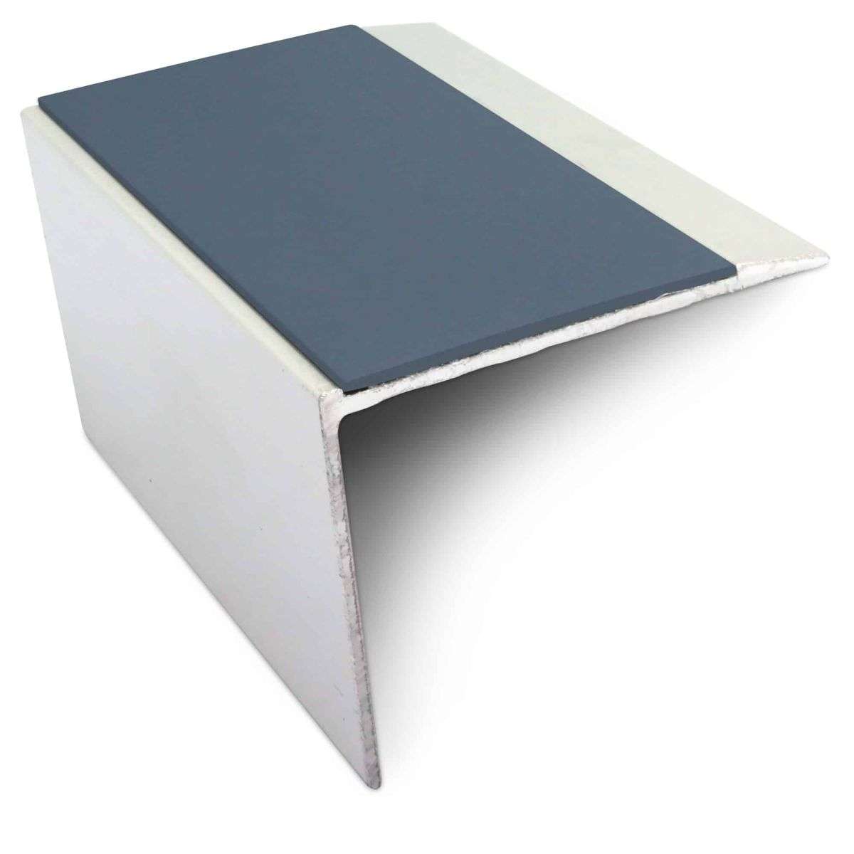 NSL21 Aluminium Non Slip Stair Nosing Edge Trim 67 x 55mm DDA Compliant with PVC Insert