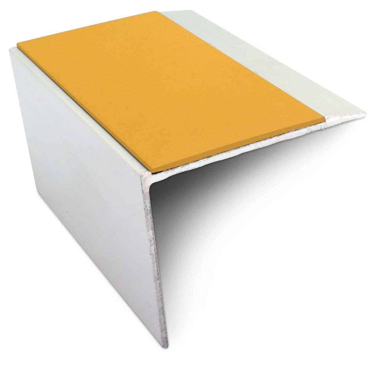 NSL21 Aluminium Non Slip Stair Nosing Edge Trim 67 x 55mm DDA Compliant with PVC Insert
