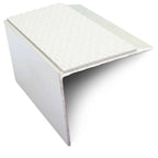 NSL21 Tredsafe Aluminium Non Slip Stair Nosing Edge Trim 67 x 55mm DDA Compliant with PVC Insert