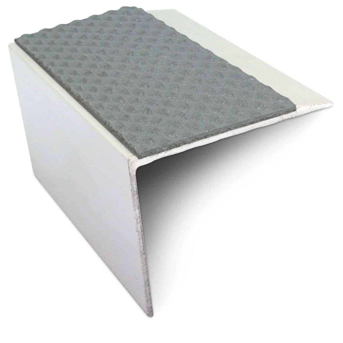 NSL21 Tredsafe Aluminium Non Slip Stair Nosing Edge Trim 67 x 55mm DDA Compliant with PVC Insert