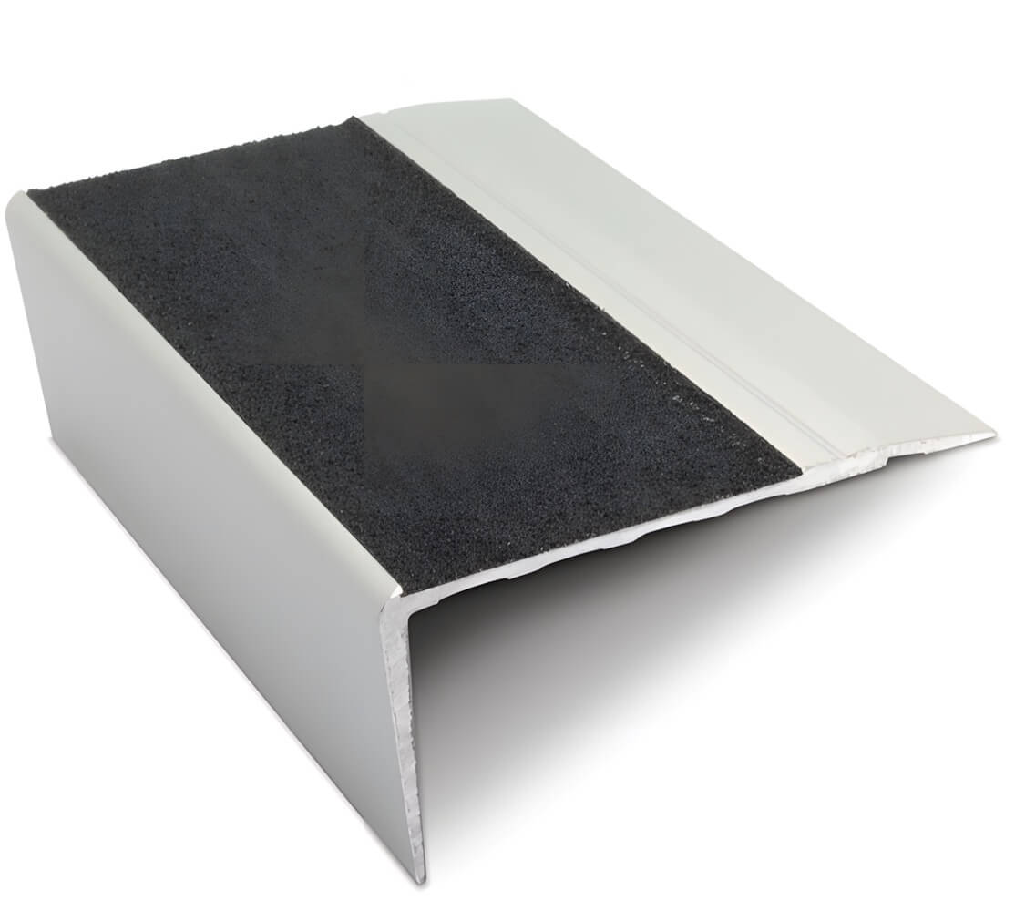 NSL23 Aluminium Non Slip Stair Nosing Edge Trim 68 x 33mm with Silicone Carbide Insert