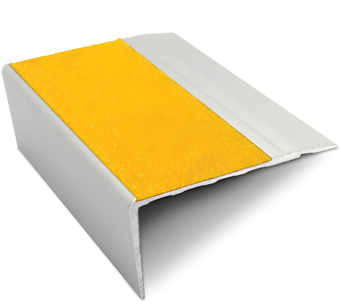NSL23 Aluminium Non Slip Stair Nosing Edge Trim 68 x 33mm with Silicone Carbide Insert