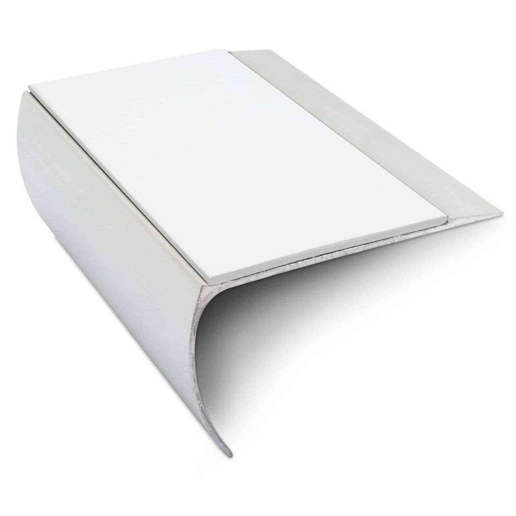 NSL25 Aluminium Non Slip Bullnose Stair Nosing Edge Trim 69 x 40mm with PVC Insert