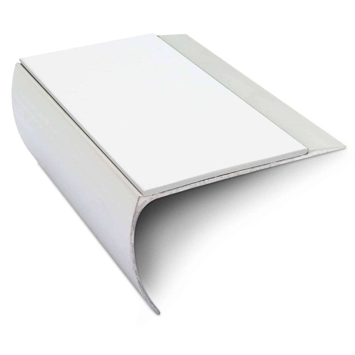 NSL25 Aluminium Non Slip Bullnose Stair Nosing Edge Trim 69 x 40mm with PVC Insert