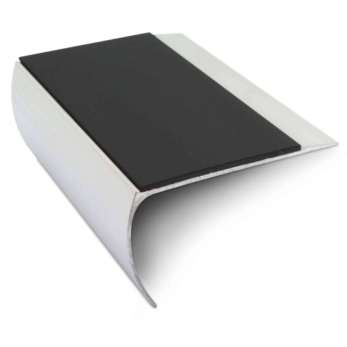 NSL25 Aluminium Non Slip Bullnose Stair Nosing Edge Trim 69 x 40mm with PVC Insert