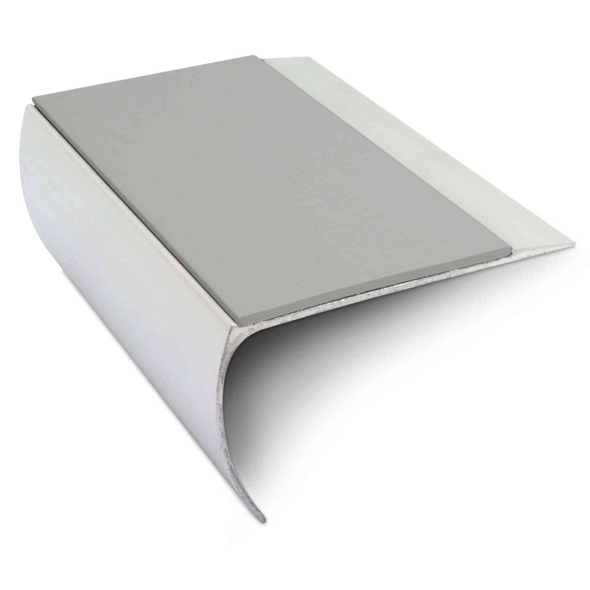 NSL25 Aluminium Non Slip Bullnose Stair Nosing Edge Trim 69 x 40mm with PVC Insert