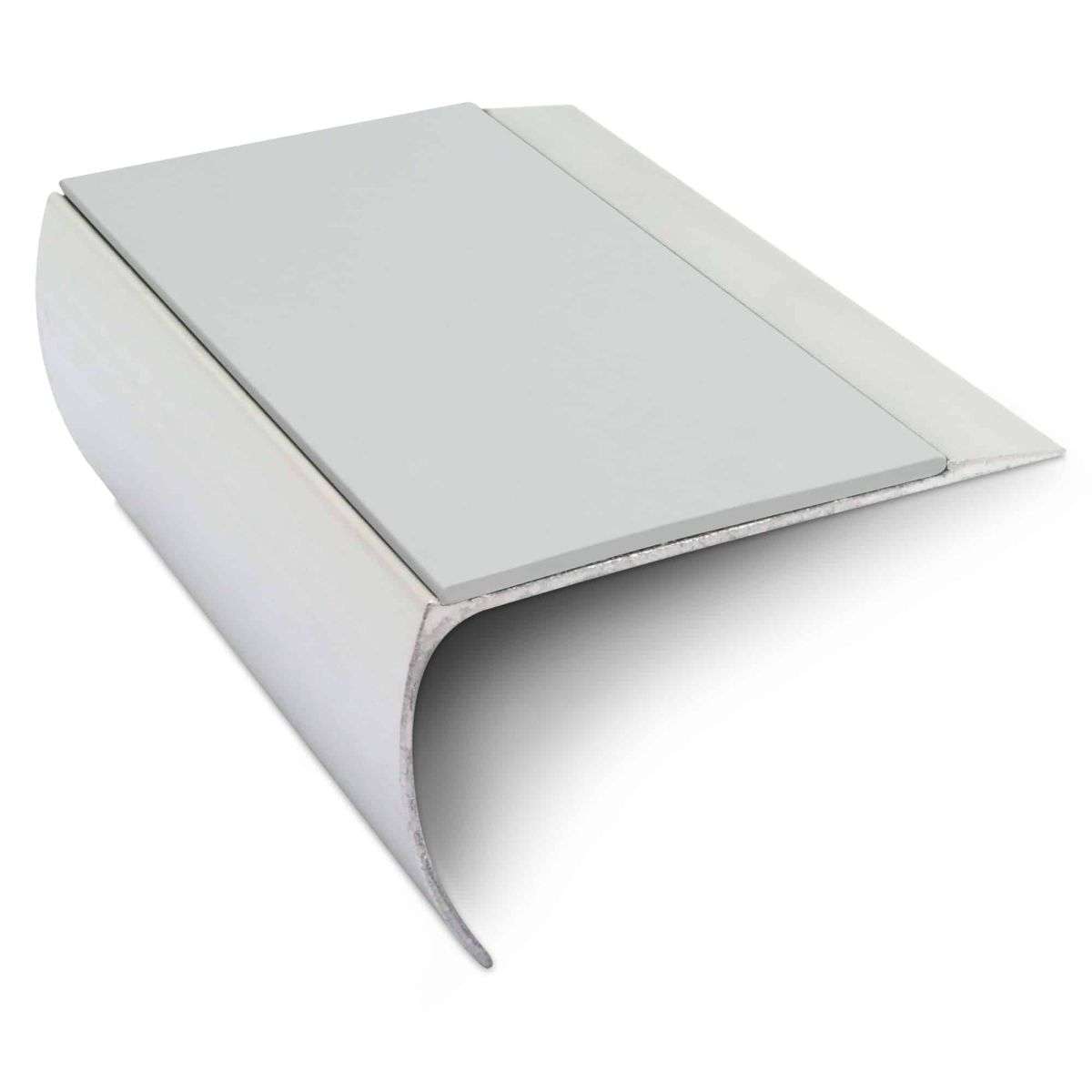 NSL25 Aluminium Non Slip Bullnose Stair Nosing Edge Trim 69 x 40mm with PVC Insert