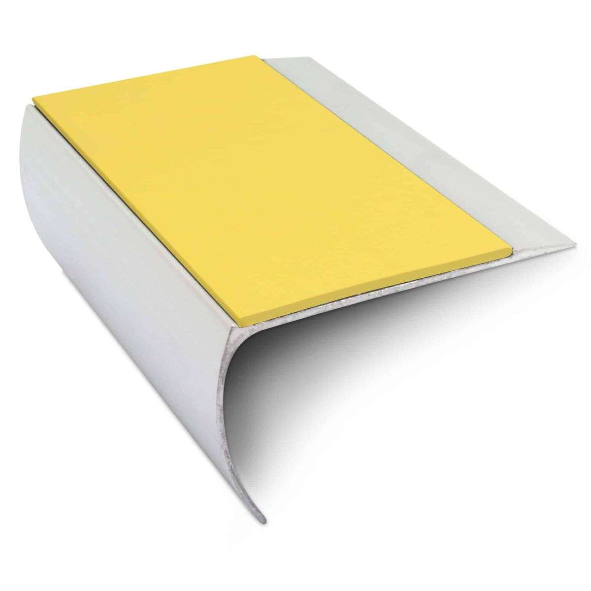 NSL25 Aluminium Non Slip Bullnose Stair Nosing Edge Trim 69 x 40mm with PVC Insert