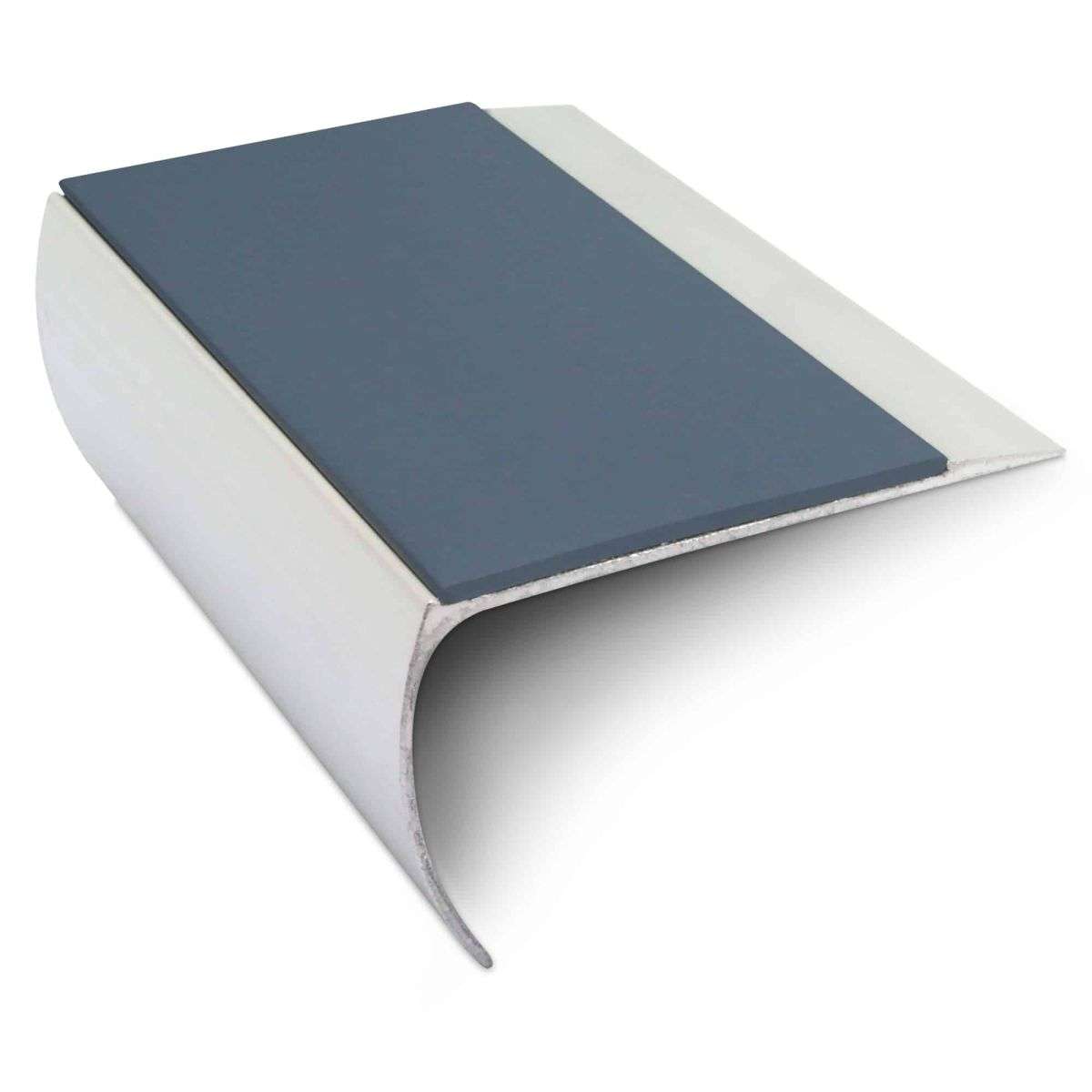 NSL25 Aluminium Non Slip Bullnose Stair Nosing Edge Trim 69 x 40mm with PVC Insert