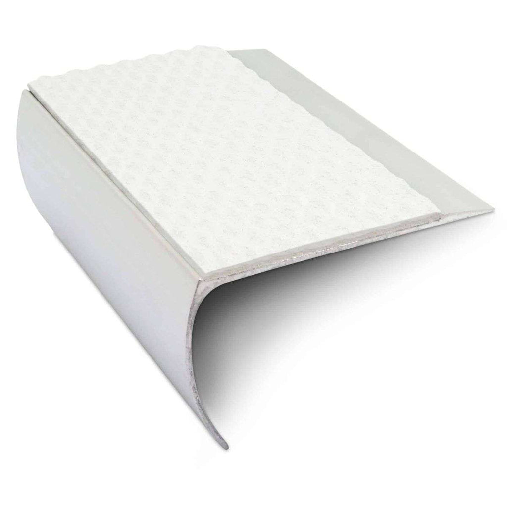NSL25 Tredsafe Aluminium Non Slip Bullnose Stair Nosing Edge Trim 69 x 40mm with PVC Insert
