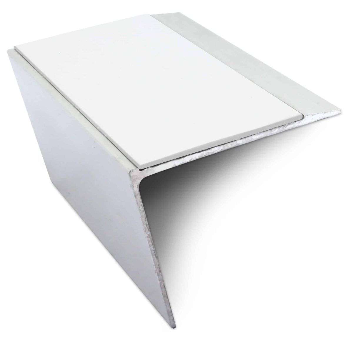 NSL26 Aluminium Non Slip Stair Nosing Edge Trim 67 x 55mm DDA Compliant with PVC Insert Rakeback