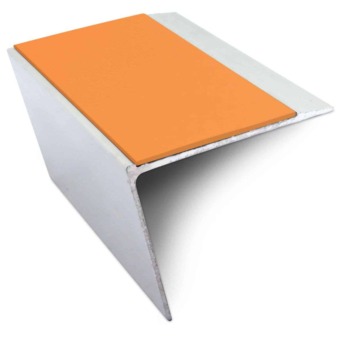 NSL26 Aluminium Non Slip Stair Nosing Edge Trim 67 x 55mm DDA Compliant with PVC Insert Rakeback