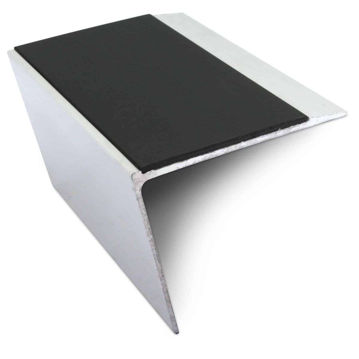 NSL26 Aluminium Non Slip Stair Nosing Edge Trim 67 x 55mm DDA Compliant with PVC Insert Rakeback