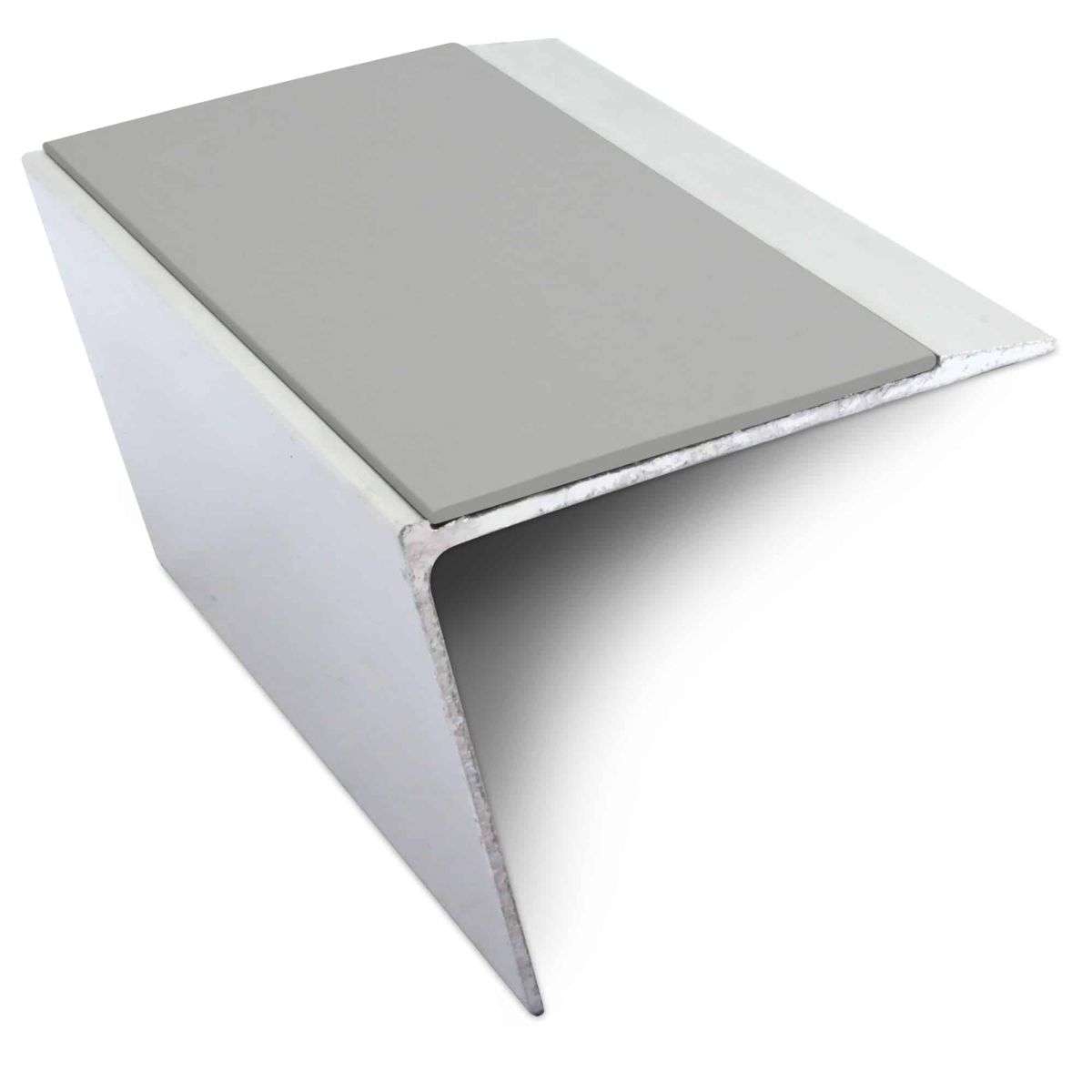 NSL26 Aluminium Non Slip Stair Nosing Edge Trim 67 x 55mm DDA Compliant with PVC Insert Rakeback