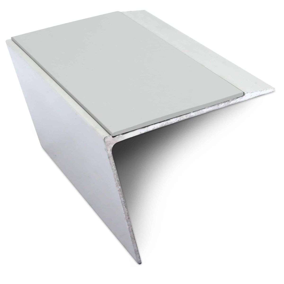 NSL26 Aluminium Non Slip Stair Nosing Edge Trim 67 x 55mm DDA Compliant with PVC Insert Rakeback