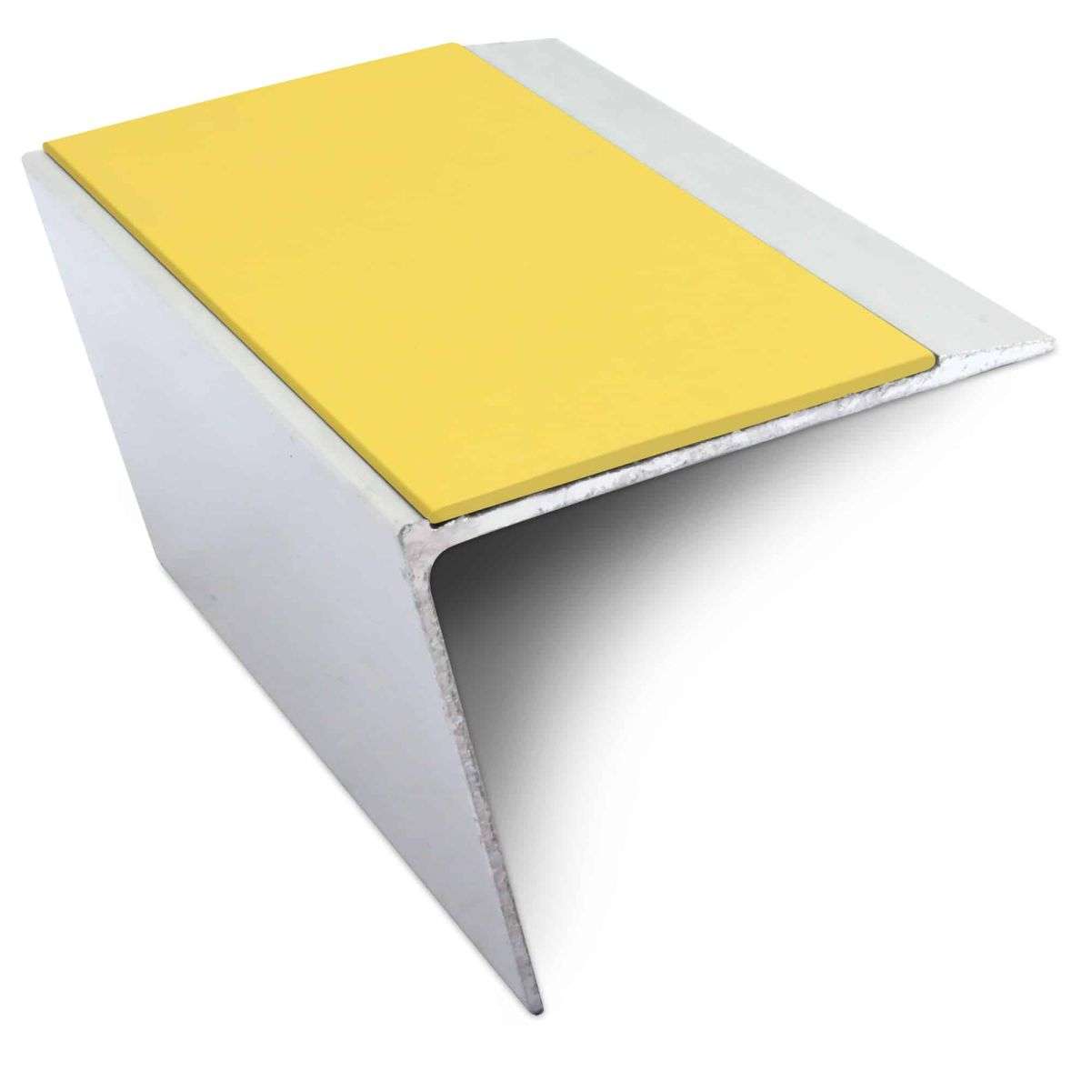 NSL26 Aluminium Non Slip Stair Nosing Edge Trim 67 x 55mm DDA Compliant with PVC Insert Rakeback