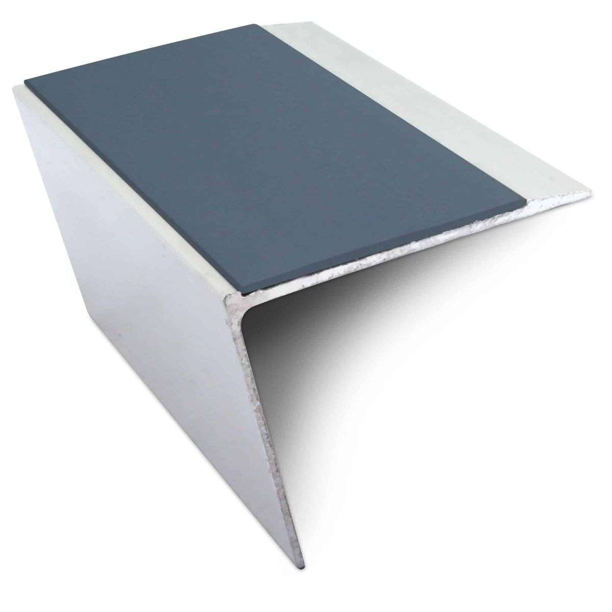 NSL26 Aluminium Non Slip Stair Nosing Edge Trim 67 x 55mm DDA Compliant with PVC Insert Rakeback