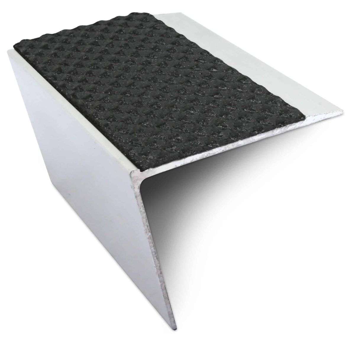 NSL26 Tredsafe Aluminium Non Slip Stair Nosing Edge Trim 67 x 55mm DDA Compliant with PVC Insert Rakeback
