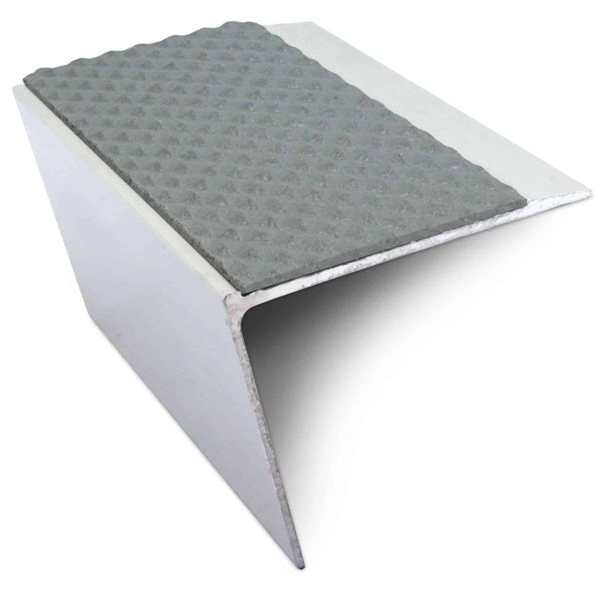 NSL26 Tredsafe Aluminium Non Slip Stair Nosing Edge Trim 67 x 55mm DDA Compliant with PVC Insert Rakeback